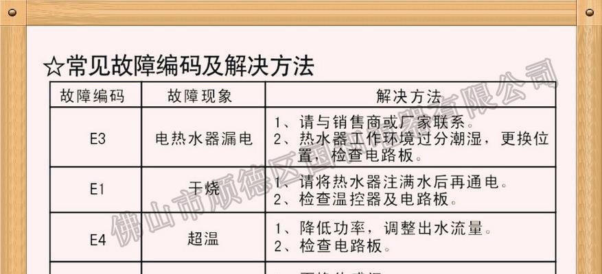 夏普热水器E2故障排查指南（夏普热水器400维修热线提供的解决方案）